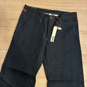 NWT Rogan Y2K Men’s Selvedge Wide Leg Denim Button Fly Cuff Jean Size 36